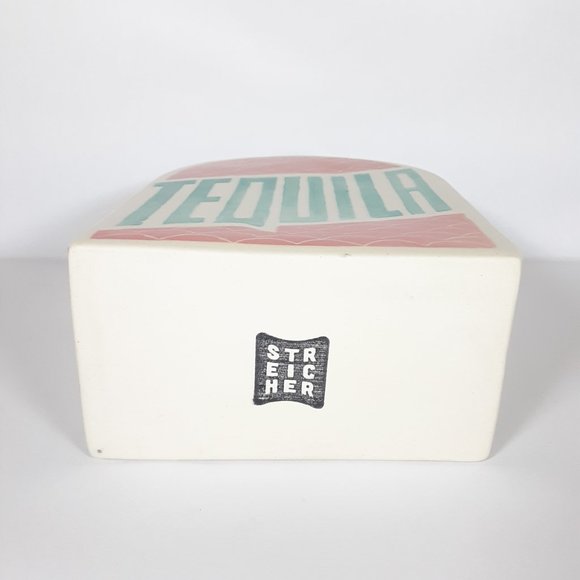 TEQUILA STONEWARE VASE/DECANTER W/ HAND PAINTING BY ARTIST ETHAN STREICHER NEW - Picture 7 of 7